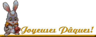 Gif animé joyeuses Pâques lapin